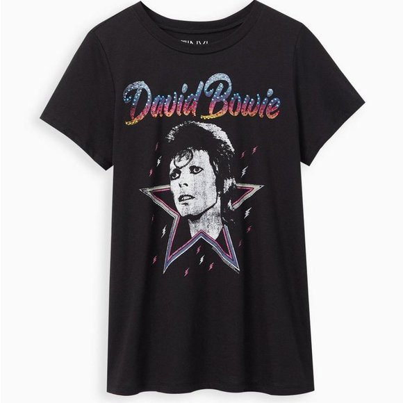 Torrid Classic Fit Crew Tee - David Bowie Black sz 5 - Picture 1 of 2
